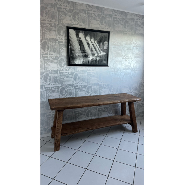 Waschtisch aus Eiche im Landhausstil in Altholzoptik 150x50x75 cm